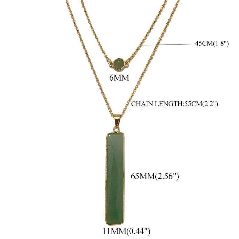 Двухслойное ожерелье с каменной цепочкой модное для женщин изящное