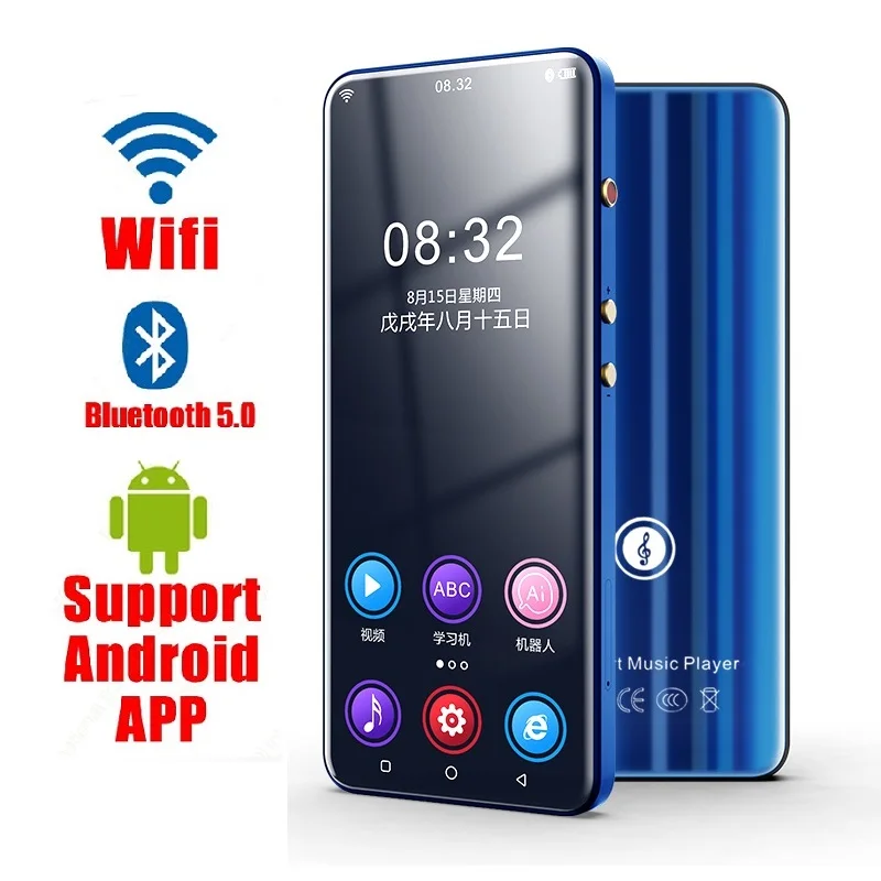 M200 Android Wifi MP4 плеер Bluetooth 5 0 сенсорный экран 3 дюйма HIFI Музыка MP3 с динамиком FM