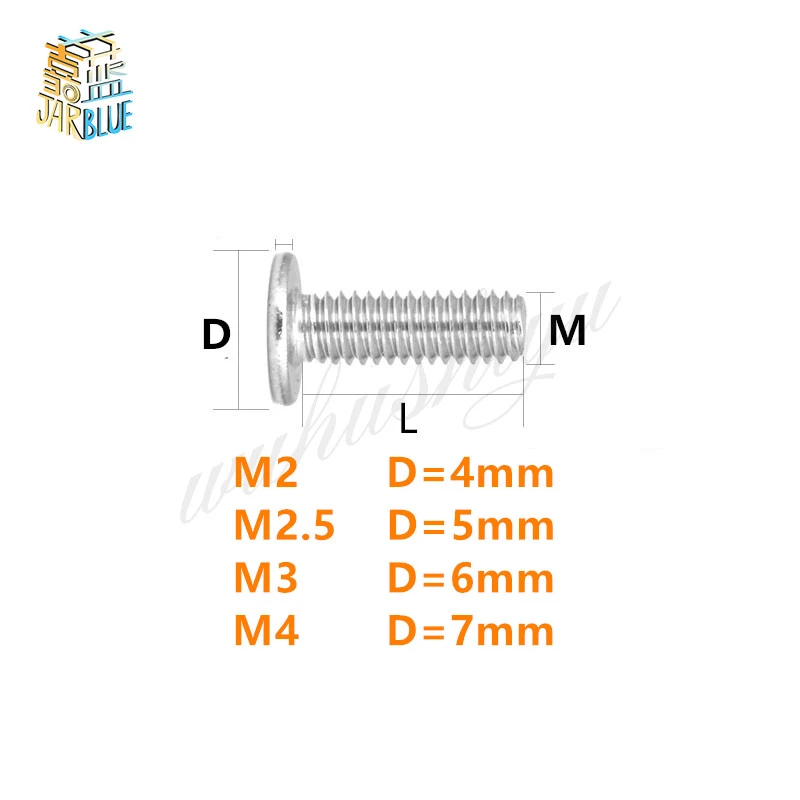 

50pcs M2 M2.5 M3 M4 Small flat head Laptop Screws Mobile notebook cruciform slot cross recessed screw