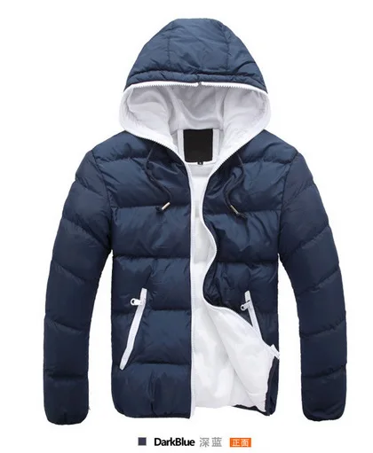 Модная мужская зимняя хлопковая стеганая одежда с капюшоном молодежная стильная