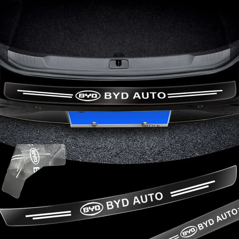 

1pcs Universal Car Anti-Kicked Trunk Rear Guard Plate Trim Sticker Strip for Byd I3 S7 G3 F3 S6 F0 E5 Yuan Max Qin Tang Song Etc