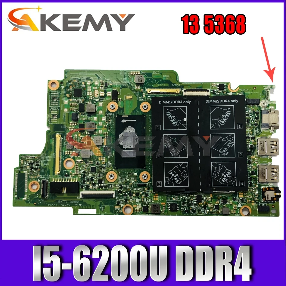 

NEW I5-6200U For Dell Inspiron 13 5368 7368 5568 7569 7778 Motherboard 15296-1 X41DX DDR4 CN-0YKP87 YKP87 Mainboard 100%TEST