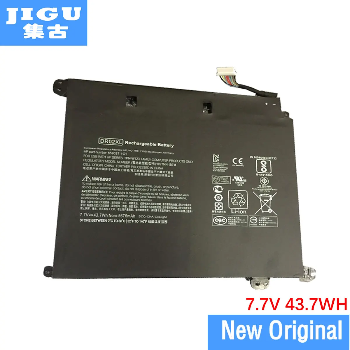 JIGU для HP 859027 1C1 DR02XL HSTNN LB7M TPN W123 DR02043XL 859357 855 Оригинальный аккумулятор ноутбука Chromebook