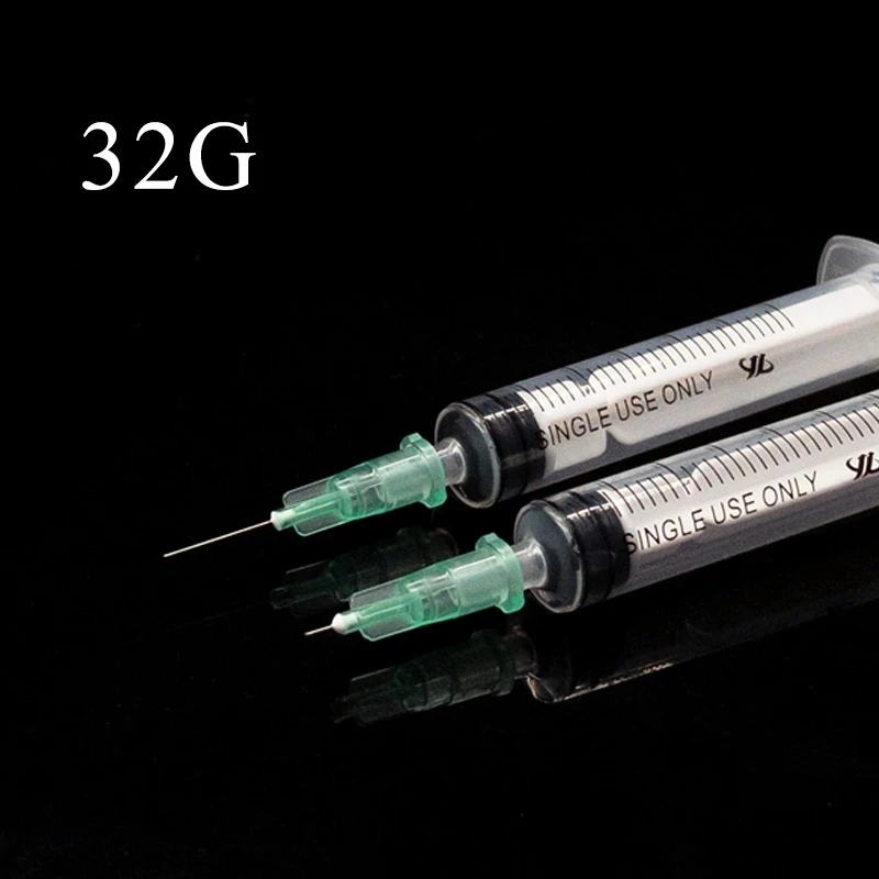

32G needle Piercing Transparent Syringe Injection glue Clear Tip Cap For Pharmaceutical injection needle 32G 4mm 13mm