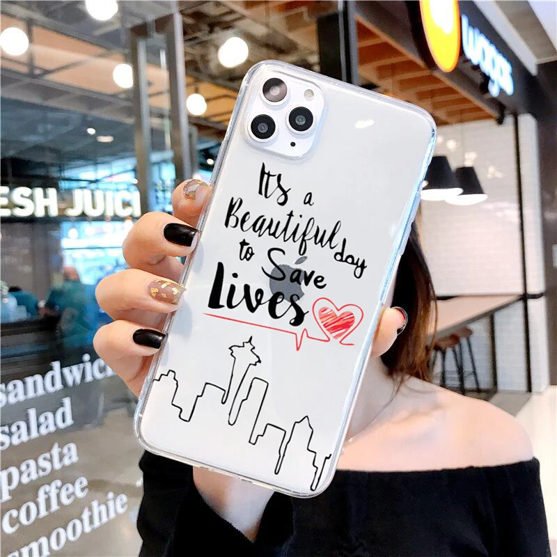 Чехол для телефона Greys Anatomy You are my person iPhone 11 Pro Max 5 6 6S 7 8 Plus X XS XR прозрачный мягкий