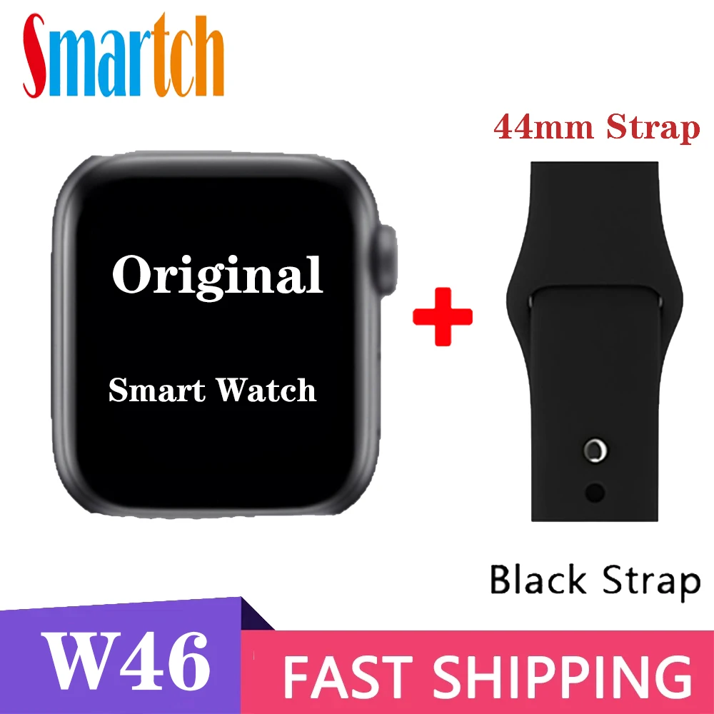 Smartch IWO W46 Смарт часы Для мужчин 1 75 дюймов 320*385 Экран тела Температура Мониторинг