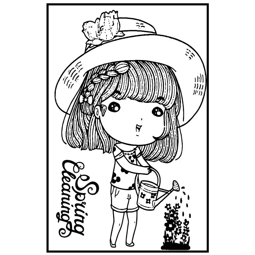 Горячая продажа полива девушки прозрачные штампы/силиконовые уплотнения Ролик