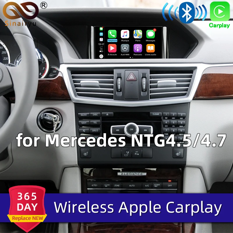 Sinairyu Wi-Fi беспроводной Apple Carplay Android авто зеркало A B C E G GL ML класс для Mercedes NTG4.5 4 7