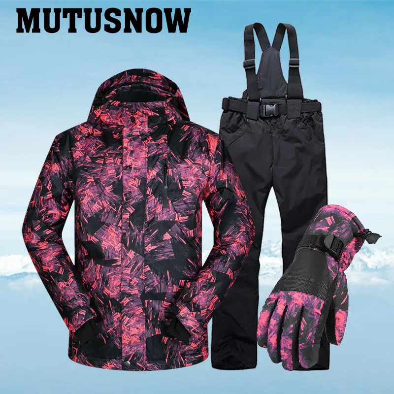 

Men's ski suit winter waterproof respirator and touch screen