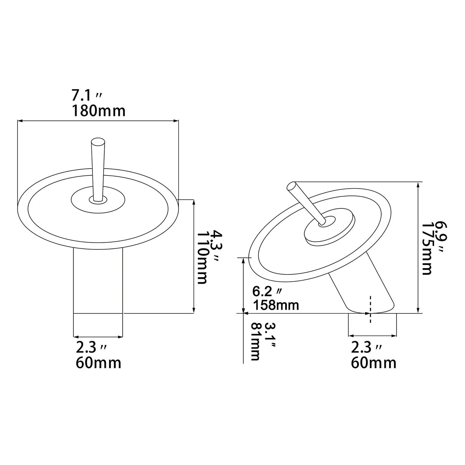 

Waterfall Bathroom Sink Faucet 1 Handle Single Hole Glass Basin Tap Water Anti-rust Switch Faucet Stainless Steel