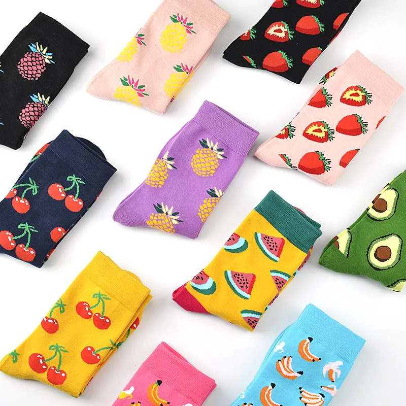 Harajuku/модные женские длинные носки с забавным мультяшным рисунком милые