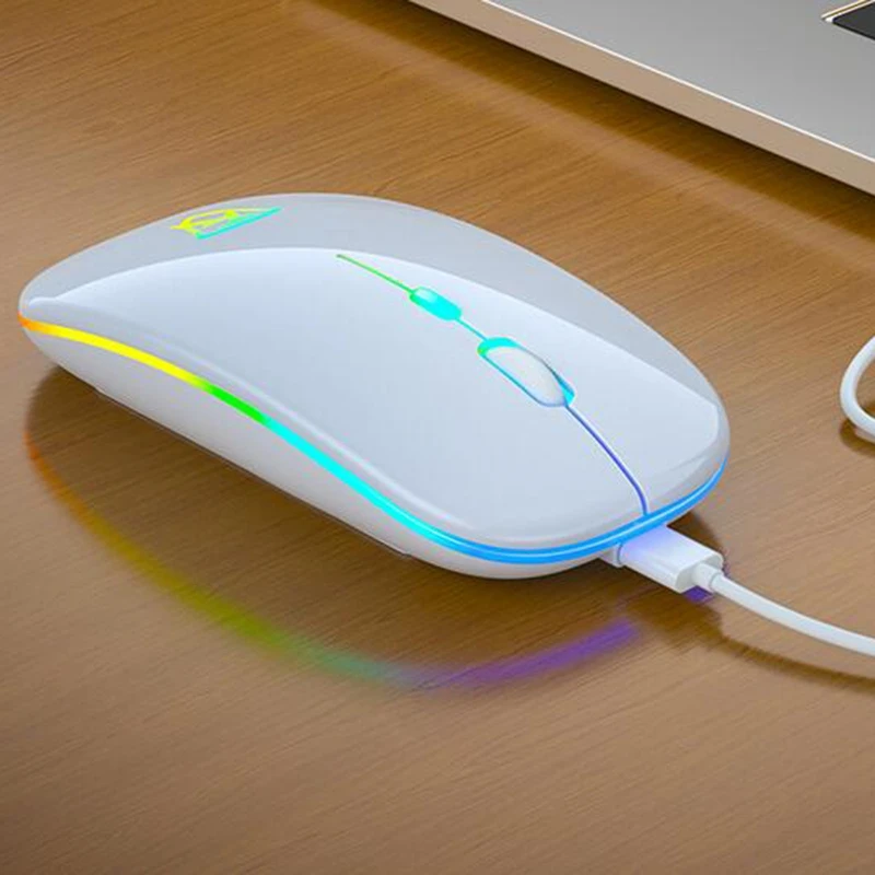 

Wireless Mouse Rechargeable Silent Mouse 2.4GHz USB Optical Ergonomic Mice LED Backlight Game Gaming Mouse