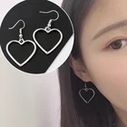 Женские Геометрические серьги, золотистые серьги в форме сердца, роскошные украшения для вечеринок, 2021