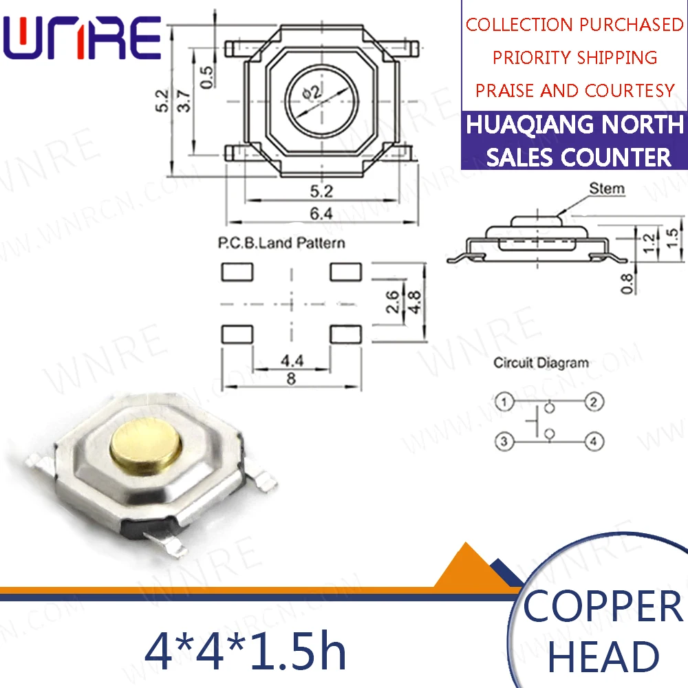 200 шт./лот 10 типов переключателей в ассортименте Микро Кнопка тактовые