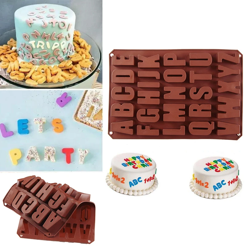 Форма для выпечки и мыла 26 дюймов силиконовая форма буквы с антипригарным