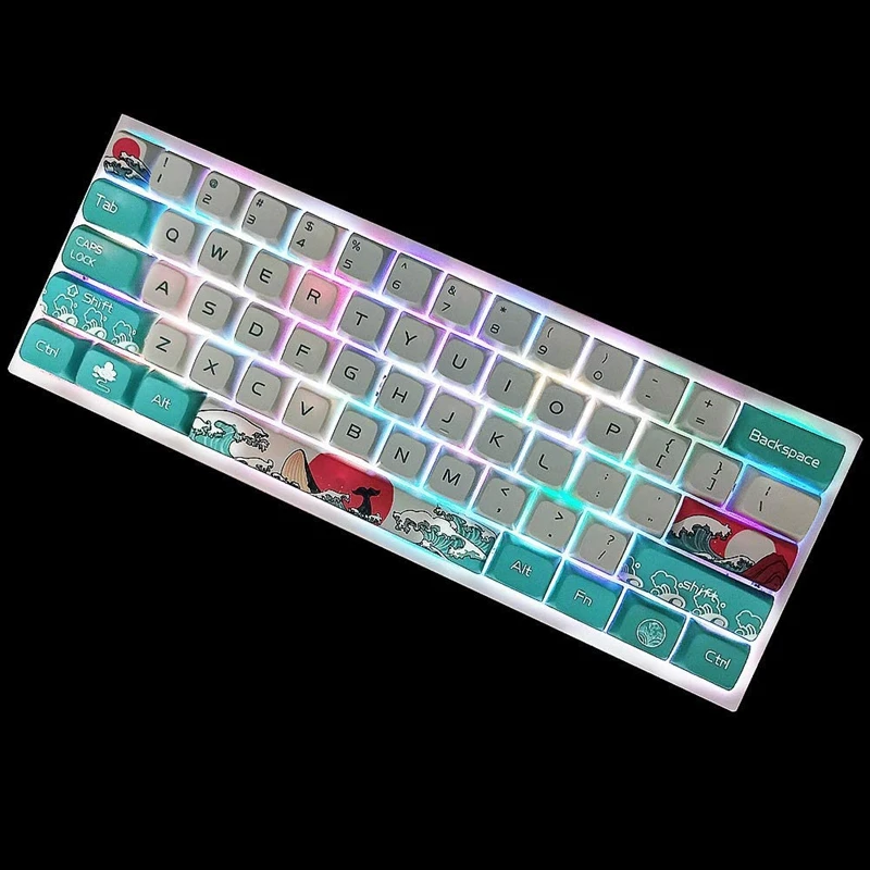 

108 Key Keycaps, XDA Profile PBT Keycaps, Coral Sea Style Keycaps for 61 / 64 / 87/104/108 Keys Mechanical Keyboards