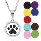 Отпечаток следа древо жизни, диффузор эфирных масел для ароматерапии, духи, медальон, форма ароматическое ожерелье, Ароматические украшения, 10 подушечек в подарок