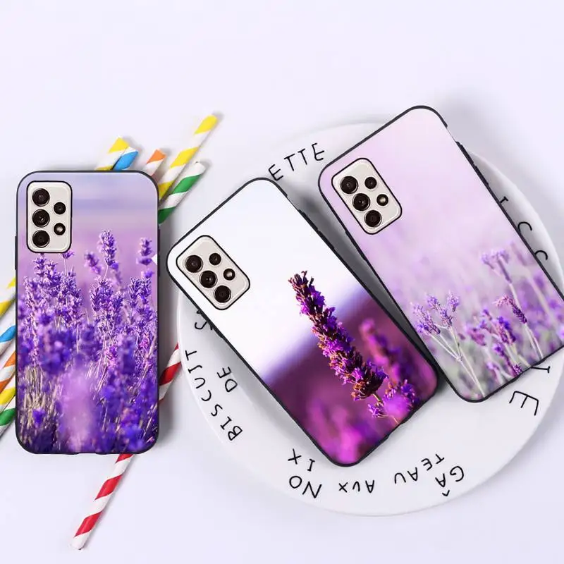 

Purple lavender flowers Phone Case For Samsung galaxy A S note 10 12 20 32 40 50 51 52 70 71 72 21 fe s ultra plus
