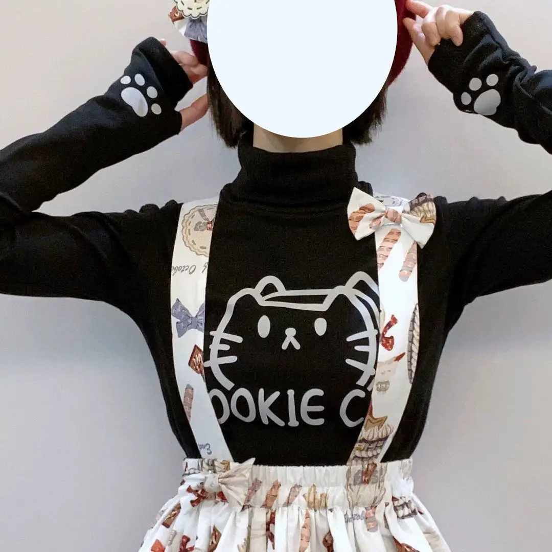 

Women Blouses Turtleneck Spring Shirts Kawaii Y2k All-match BF Long Sleeve Loose Outwear Harajuku Female Chic New Fashion Top