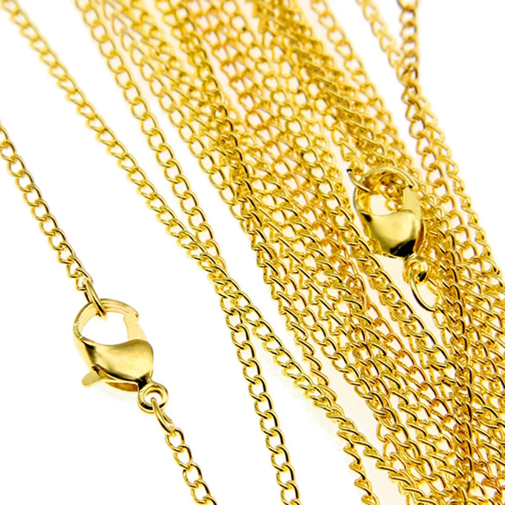 Цепочка с застежкой Посеребренная/позолоченная 50 шт./партия 22 дюйма 2