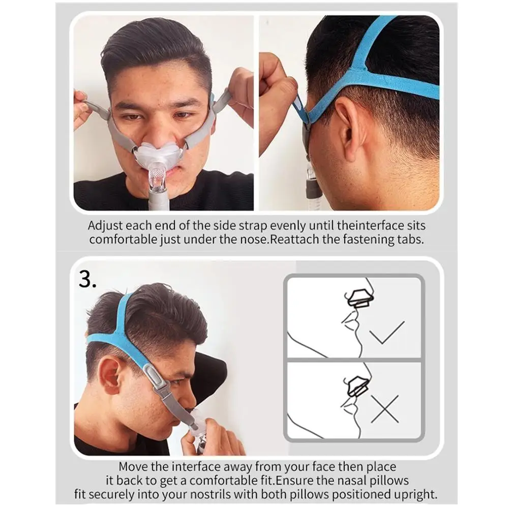 Силиконовые НАЗАЛЬНЫЕ подушечки маска вентилятор подушки для сна регулируемые