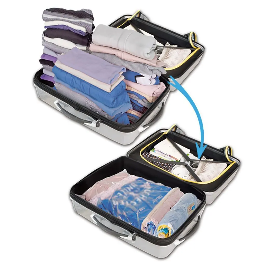 

Compression Bag Clothing Storage Bag Vacuum Hand-rolled Storage Bag Winding Dust Moisture Prevention Reusable Storage