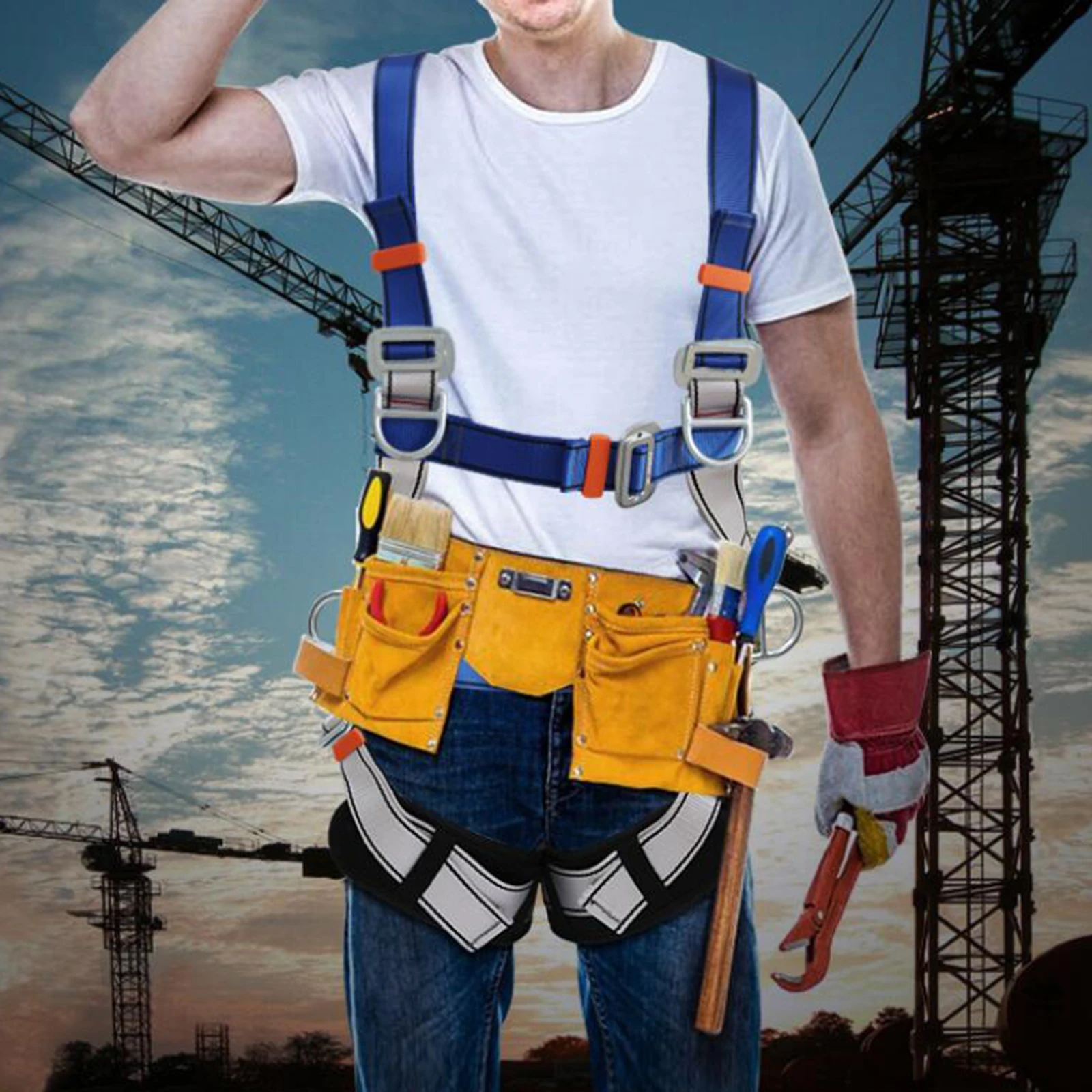 Утолщенная страховочная портупея для альпинизма широкая полноразмерная