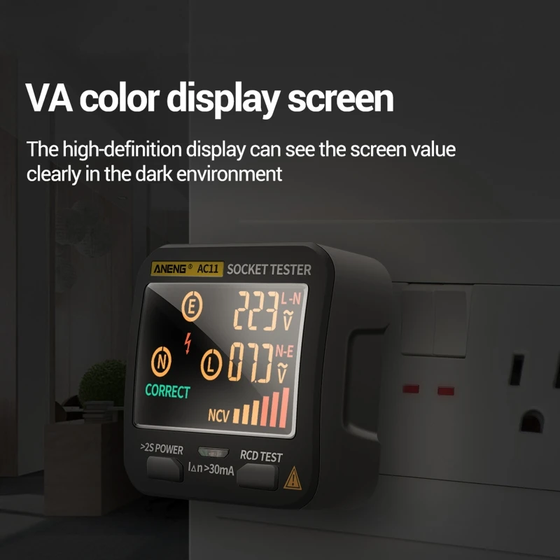 Прибор для проверки утечки электрической розетки тестер с Европейским разъемом