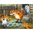 Набор для вышивки крестиком 11CT с изображением голубого и белого кота, набор для рукоделия, хлопковая нить, холст с принтом, оптовая продажа