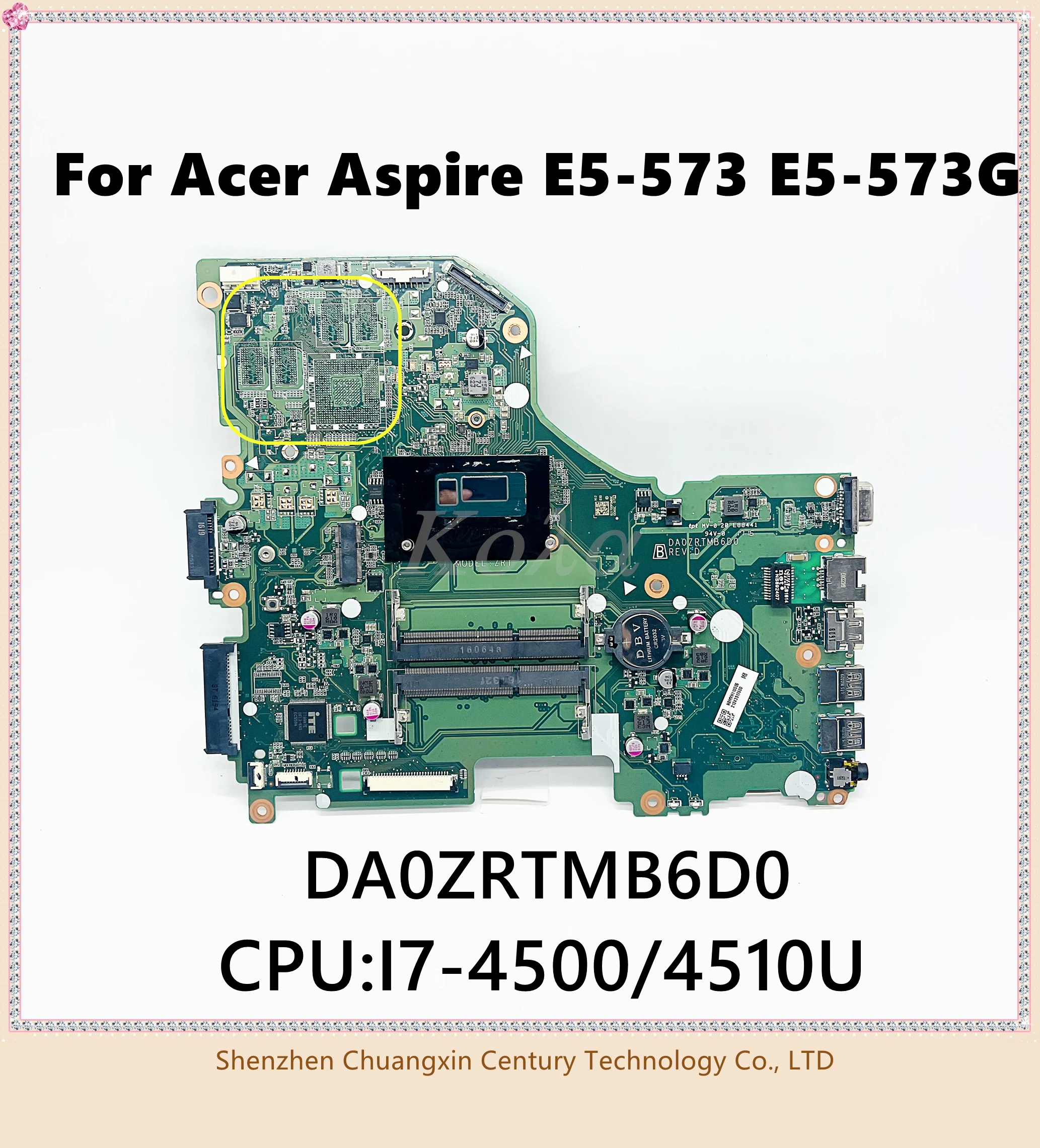 Материнская плата для ноутбука Acer Aspire E5-573 DA0ZRTMB6D0 с E5-573G/4510U процессор DDR3