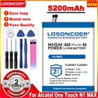 LOSONCOER новый список 5200mAh TLp035AJ TLp035A1 Аккумулятор для Alcatel One Touch N1 MAX для TCL M823 в наличии