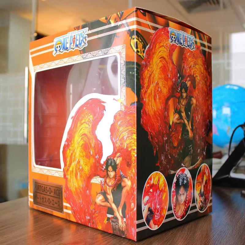 

ONE PIECE Action Figure Ornaments Reborn From Fire PortgasD Ace Model Toys 28cm