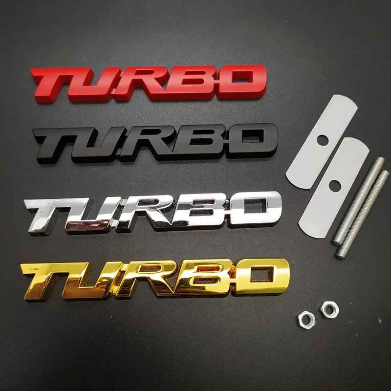 

Car Styling Sticker Metal TURBO Grille Emblem Rear Tailgate Badge for Ford Focus 2 3 ST RS Fiesta Mondeo Tuga Ecosport Fusion