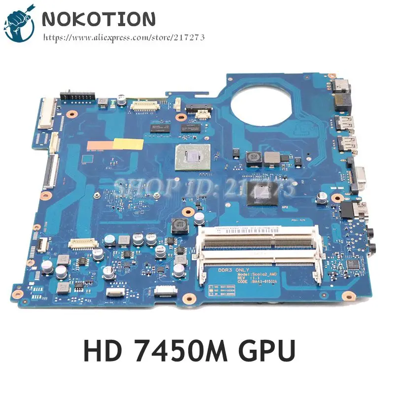 NOKOTION BA92-09430A BA92-09430B BA92-09429A BA41-01532A для samsung NP-RV515 RV515 Материнская плата ноутбука HD7450M GPU DDR3
