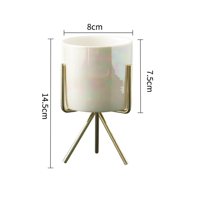 Скандинавские стильные вазы жемчужный цвет керамический цветочный горшок
