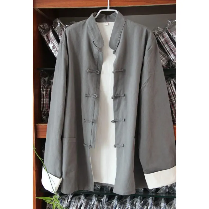 Umorden традиционная китайская Двусторонняя одежда с длинным рукавом костюм Тан топ