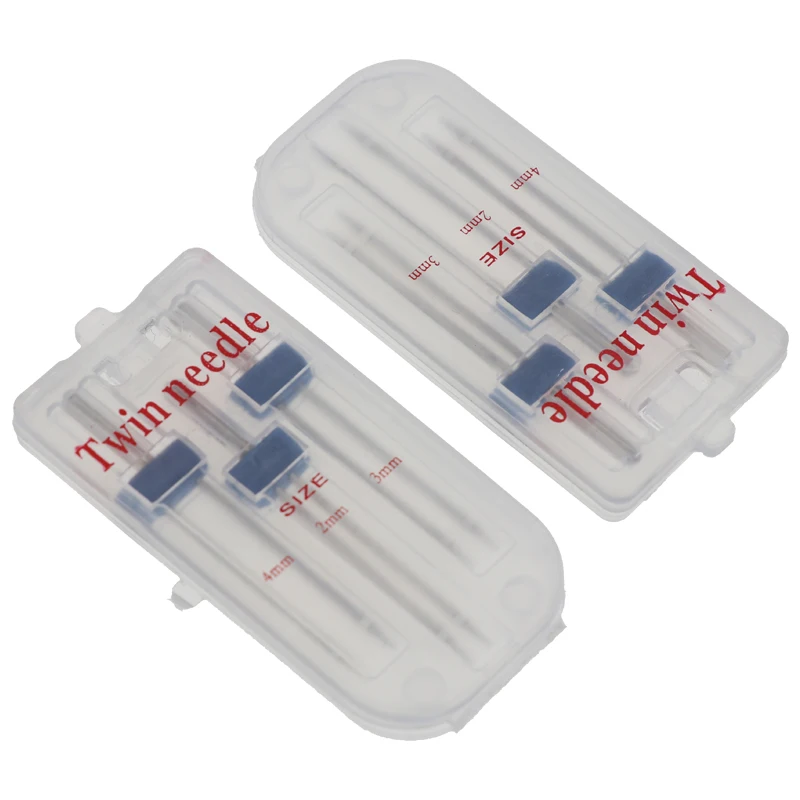 Двойная сдвоенная игла смятая прижимная лапка для шитья машинного размера 2/90 3/90