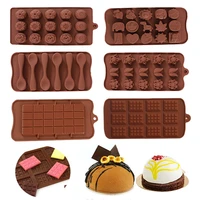 multiple styles silicone chocolate mold reusable silicone pastry molds candy gummy mold cake decorating mould baking forms tools