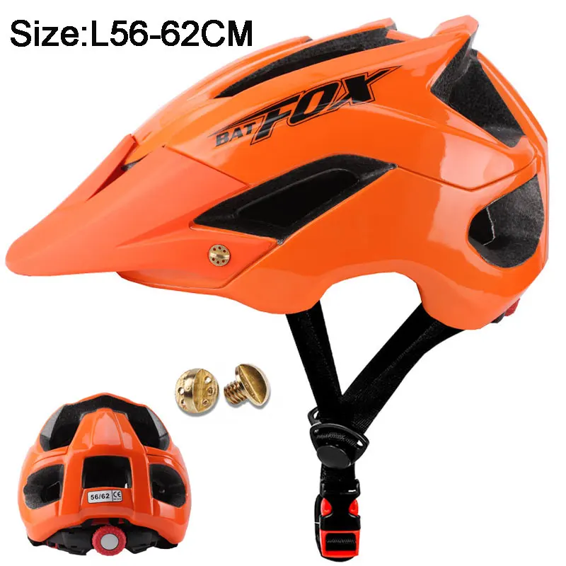 5002-orange BATFOX, велосипедный шлем для мужчин и женщин, дорожный горный MTB шлем, ультралегкий цельный велосипедный шлем Casco Ciclismo - Цвет: 5002-orange