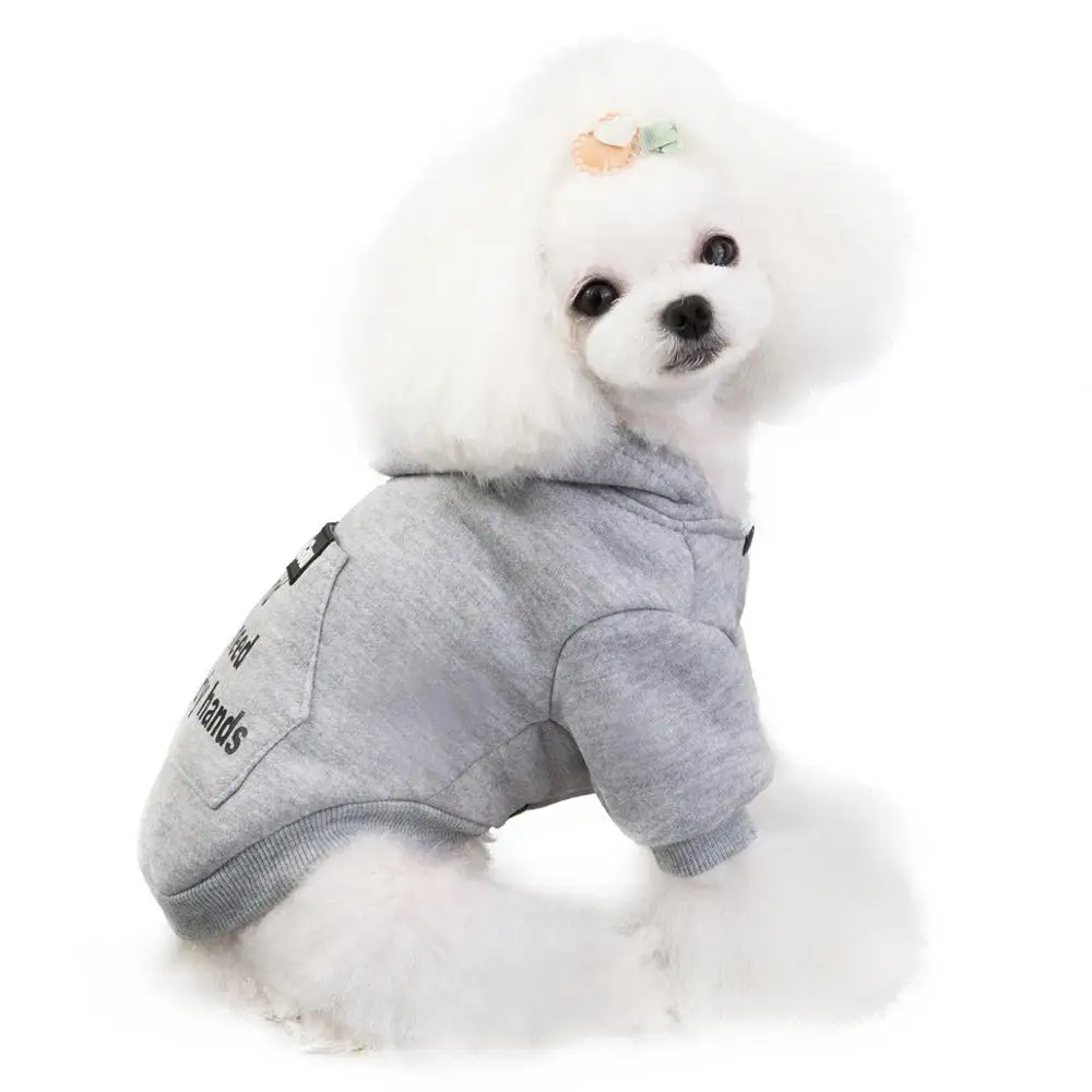 Зимняя одежда для собак теплые спортивные пальто толстовки маленьких чихуахуа