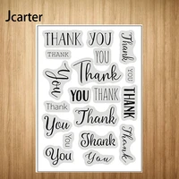 thank you letters words rubber clear stamps silicone seals scrapbooking craft handmade tools card make paper make decor stencil