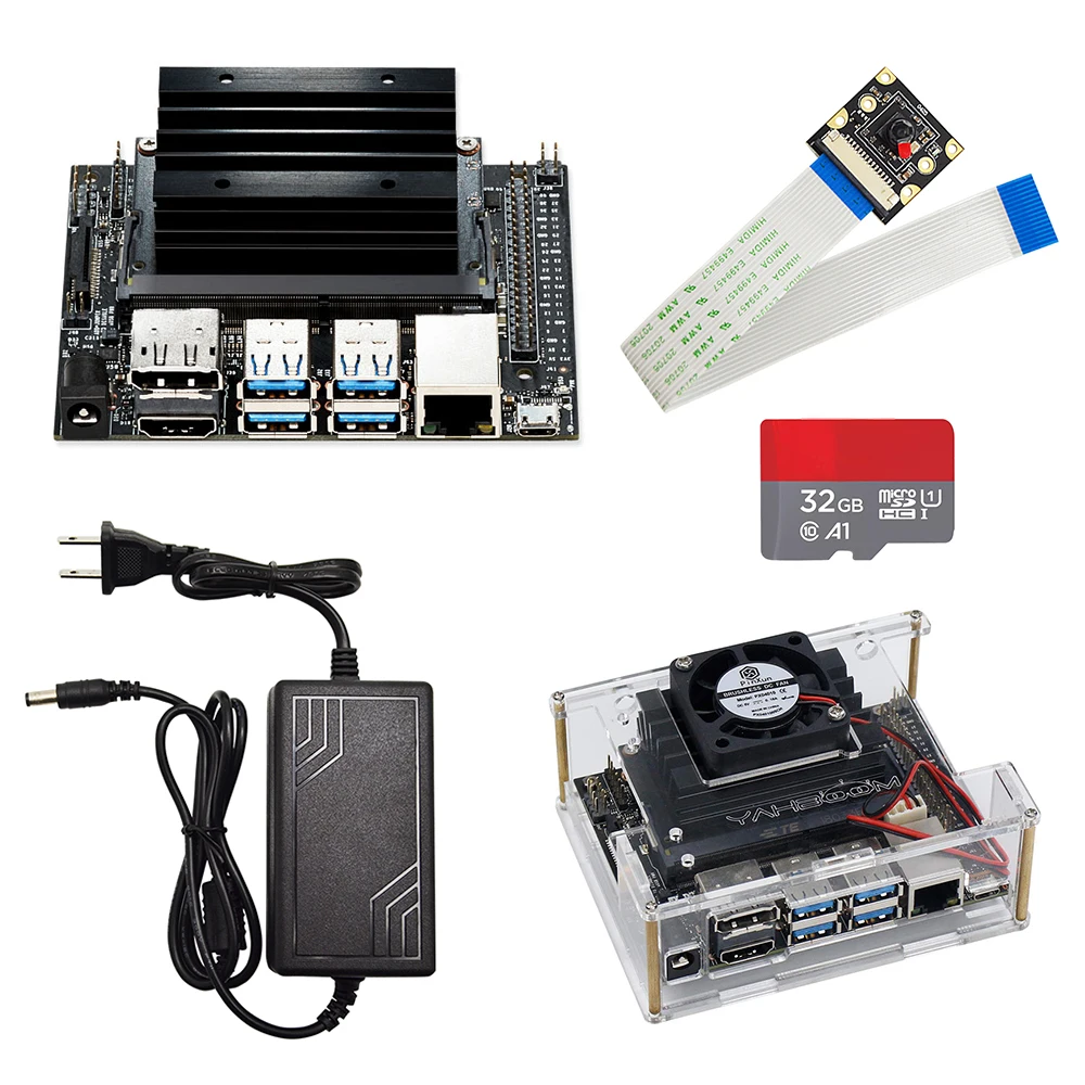 Jetson Nano Developer kit Demo Board AI Development Platform B01 версия + чехол вентилятор 32G sd карта адаптер
