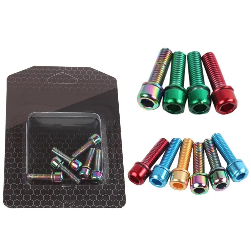 

6Pcs/Set Aluminium Alloy Bike Bicycle Bike Hollow Stem Bolts Screw Accessory