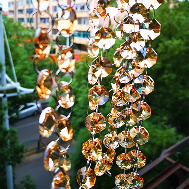 Высококачественная Хрустальная гирлянда 100 м/лот 14 мм детали лампы алмазные