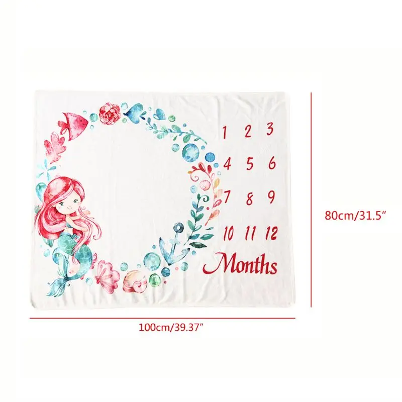 

12 Monthly Baby Milestone Blanket Monthly Baby Blankets Newborn Soft Baby Photography Props Background Blanket photo
