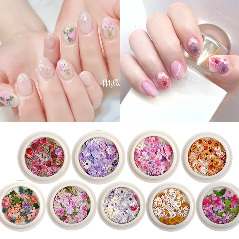 

Diy Accessories Jewelry Nail Wood Pulp Piece Color Flower Wood Pulp Piece Daisy Ins Mixed Nail