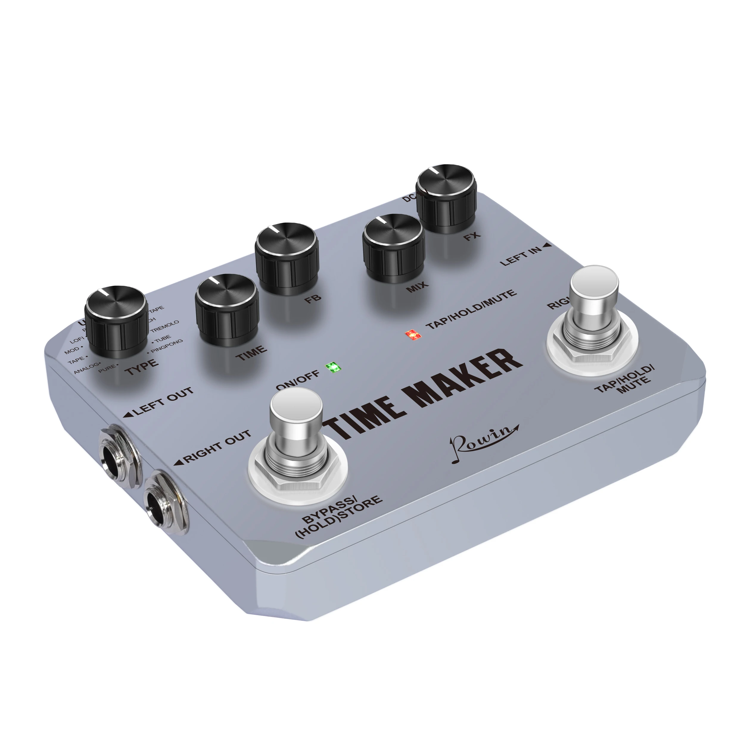 Rowin Time Maker 11 типов педалей для создания музыкальных эффектов бас гитары с