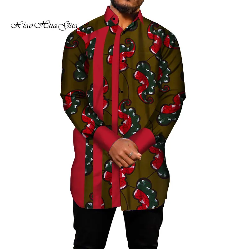 Рубашка с Африканским принтом повседневные рубашки для вечевечерние офиса