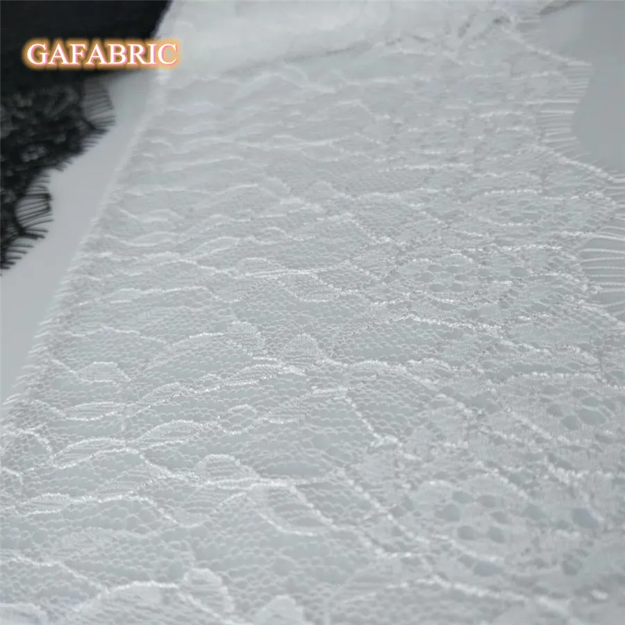 3 ярдов/шт. 10 см ширина черная/белая вуаль кружевная отделка вышитая лента для