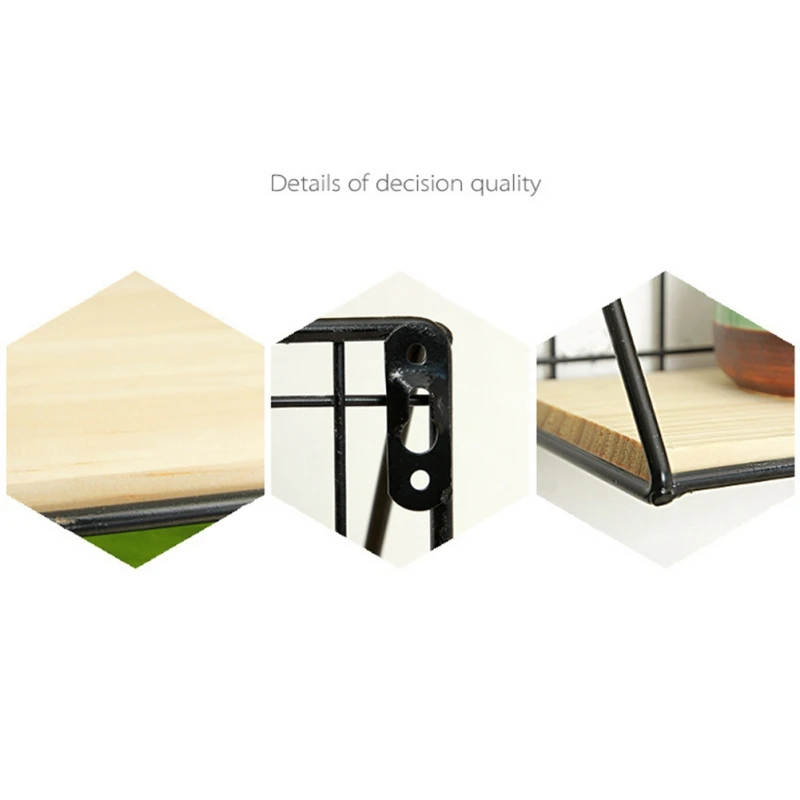 Полка для хранения в скандинавском стиле настенная полка из массива дерева сетка